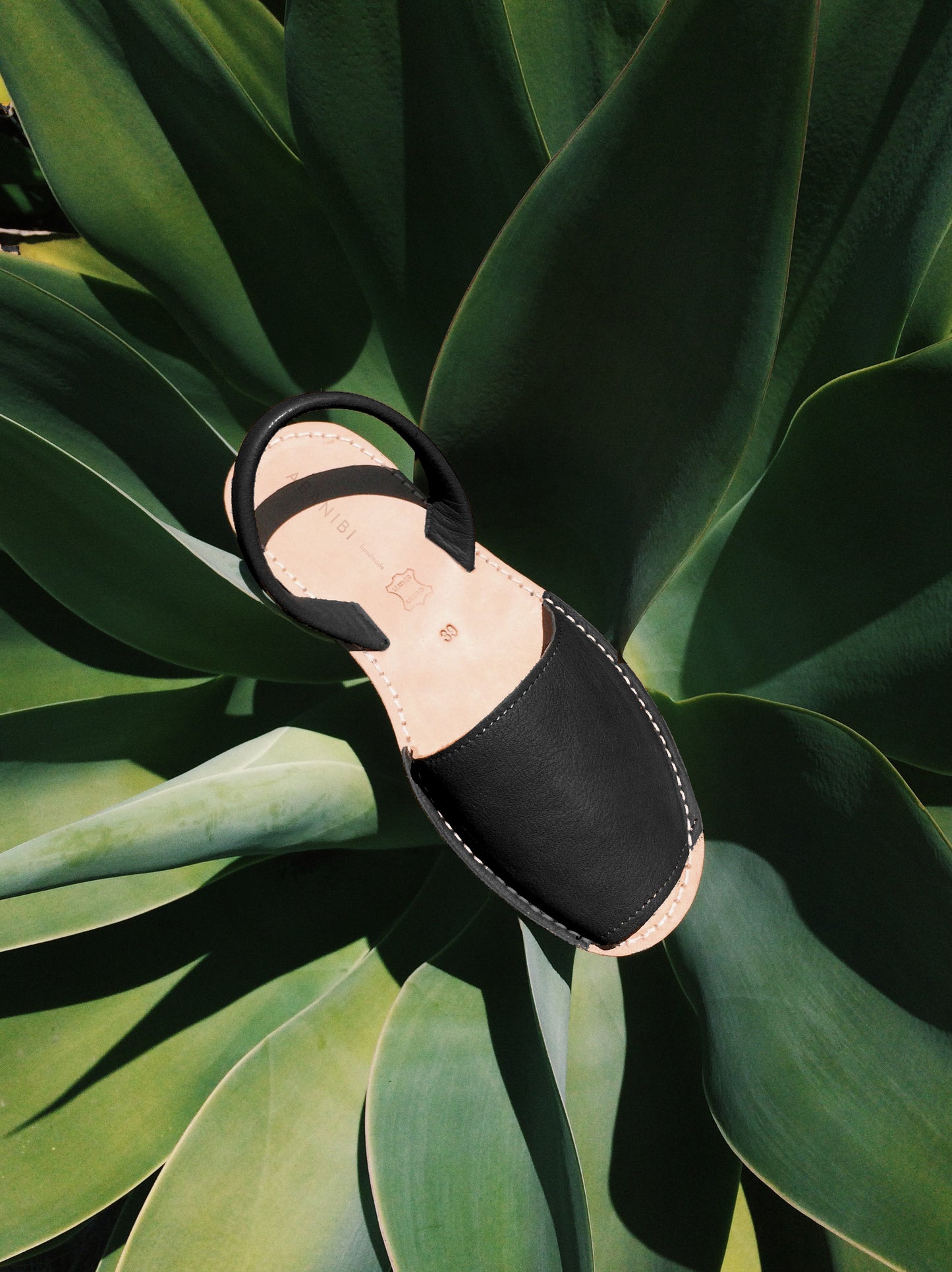 Jet Black Sandals