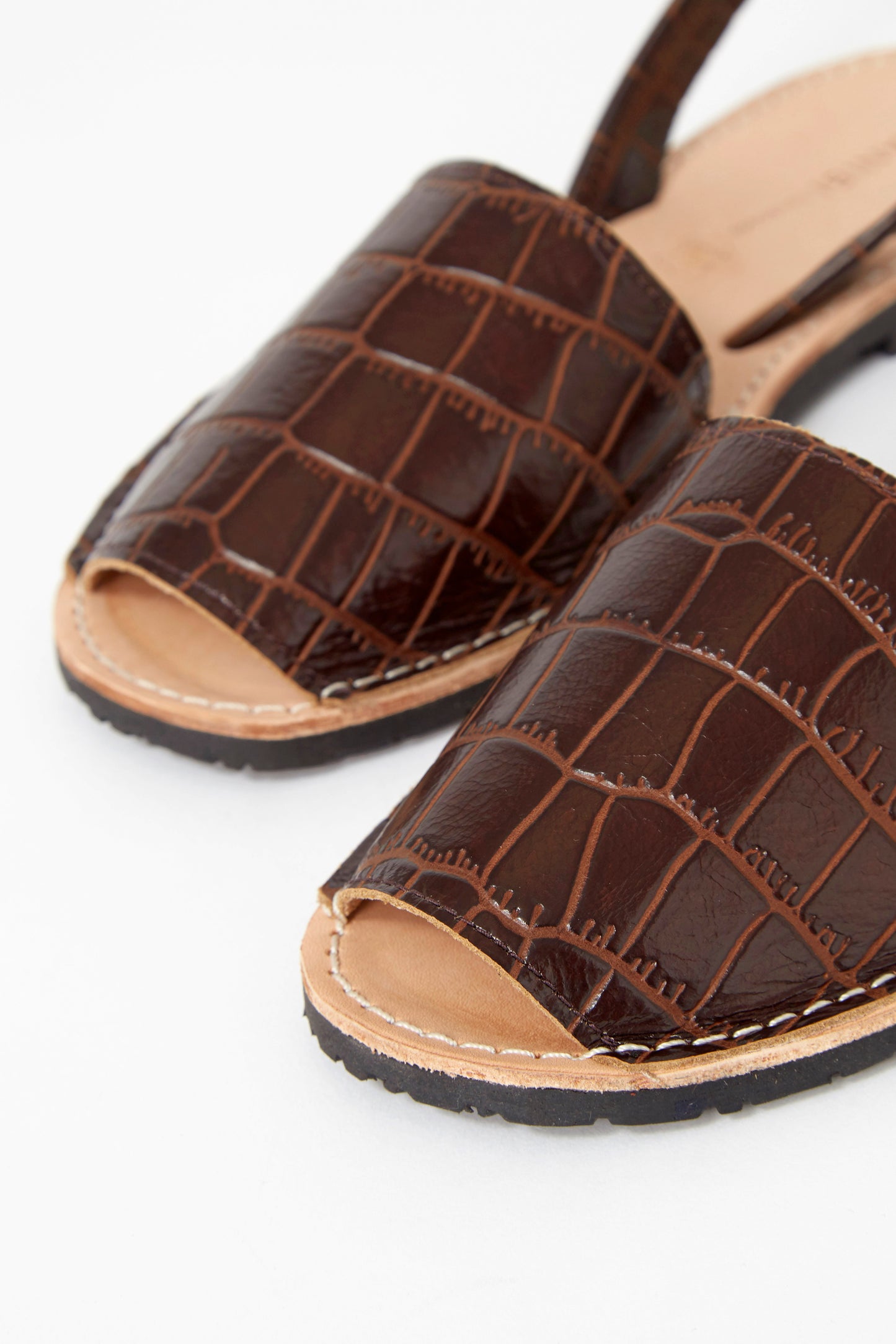 Pecan Croco Sandals